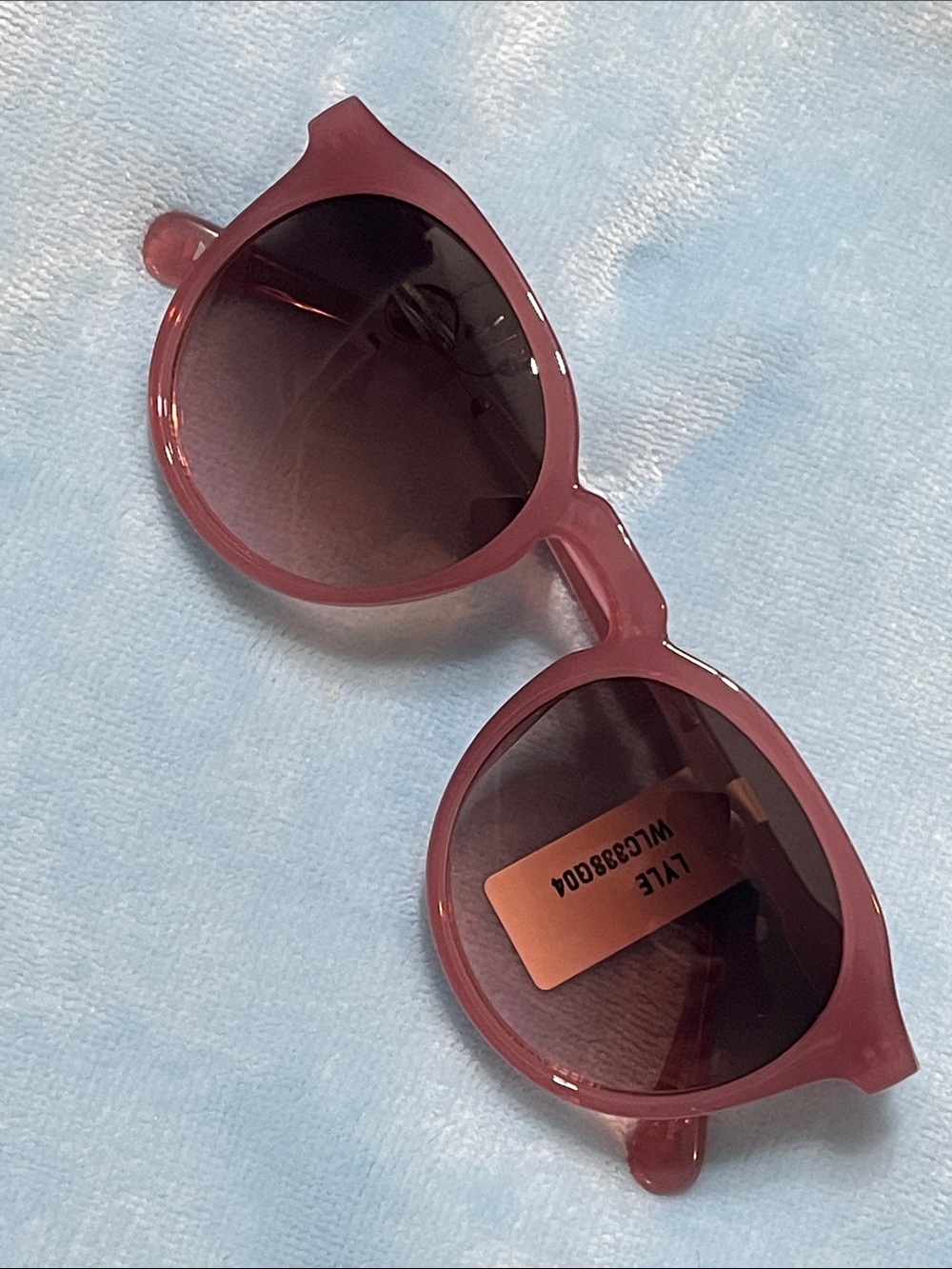 NEW Round Women's LC Lauren Conrad Sunglasses, salmon / pink frame LYLE - Picture 2 of 8